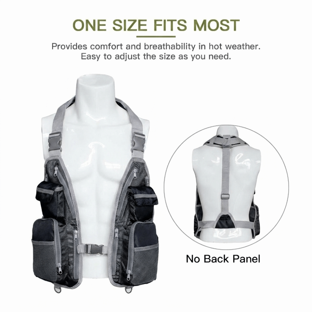سترة صيد متينة سريعة الجفاف مت - مراجعة Fishing Vest وسعره