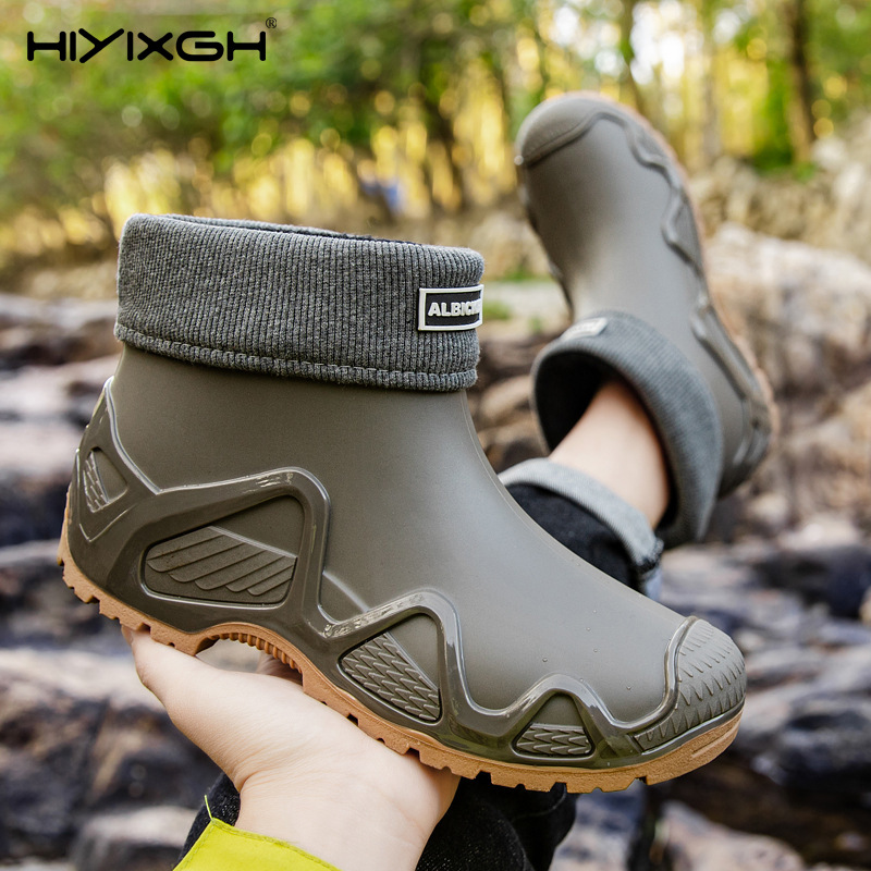 أحذية مطر رجالية سميكة مقاومة  - مراجعة Fishing Boots وسعره