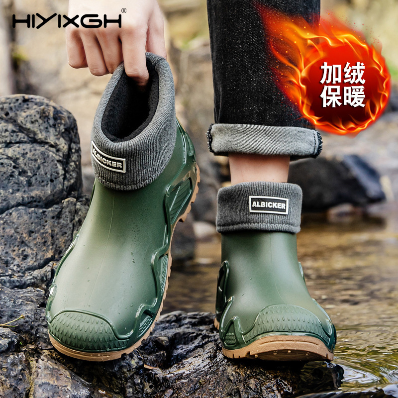 أحذية مطر رجالية سميكة مقاومة  - مراجعة Fishing Boots وسعره